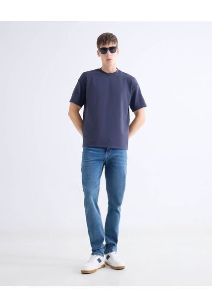 Jean Regular Tono Oscuro  Para Hombre Azul Seven Seven