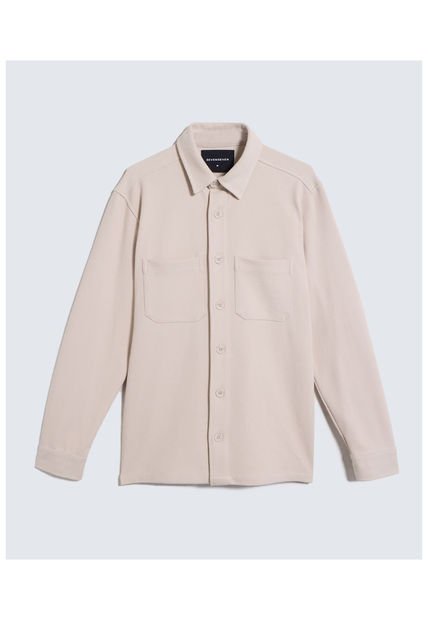 Camisa Para Hombre Manga Larga  Color Beige Marca Seven Seven #45012089