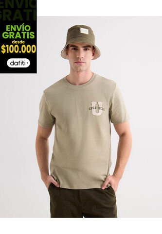 Camiseta Para Hombre Manga Corta Cuello Redondo Color Verde Marca Seven Seven #45092743 Seven Seven