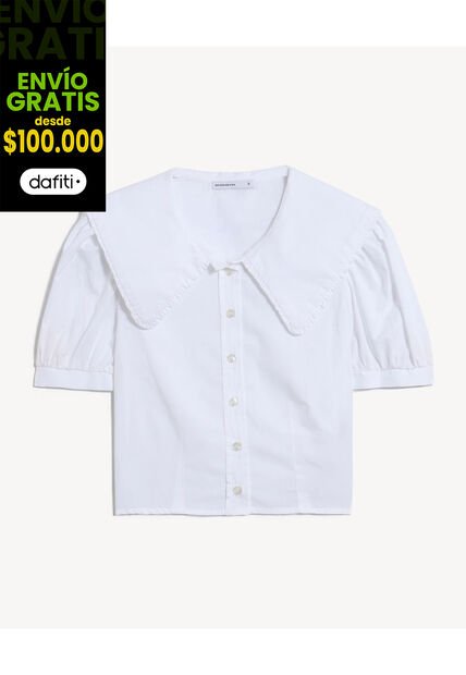 Blusa Para Mujer Manga Corta Color Crudo Marca Seven Seven #28124081