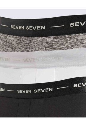 Pack X 3 Bóxer Medio En Microfibra X3 Para Hombre Blanco Seven Seven