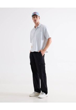 Camisa Para Hombre Manga Corta Con Bolsillo Cuello Casual M Color Marfil Marca Seven Seven #45012226