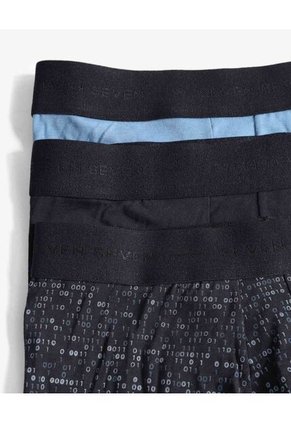 Pack X3 Bóxer Medio X3 Para Hombre Negro Seven Seven