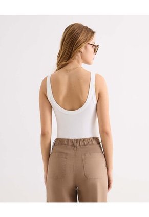 Camiseta Para Mujer Manga Sisa Moda Color Marfil Marca Seven Seven #28096345