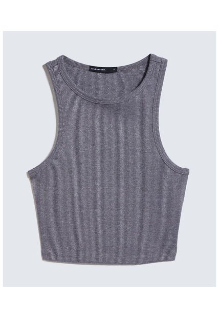 Camiseta Para Mujer Manga Sisa Color Gris Claro Marca Seven Seven #28096120