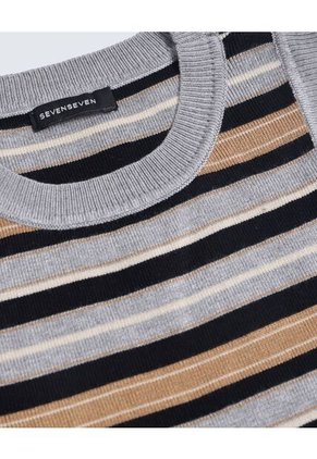 Camiseta Para Mujer Manga Sisa Color Gris  Marca Seven Seven #28096037