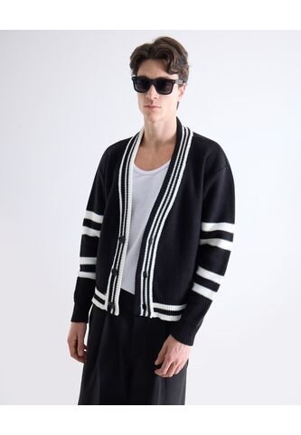 Saco  Para Hombre Cardigan Color Negro Marca Seven Seven #45330267 Seven Seven