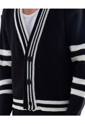 Saco  Para Hombre Cardigan Color Negro Marca Seven Seven #45330267