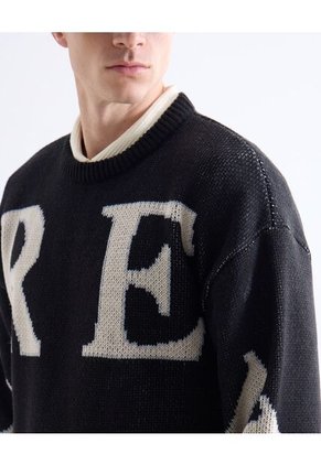 Saco  Para Hombre Cuello Redondo Color Negro Marca Seven Seven #45330271