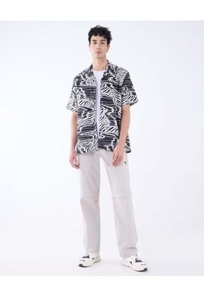 Camisa Para Hombre Manga Corta  Color Negro Marca Seven Seven #45012071