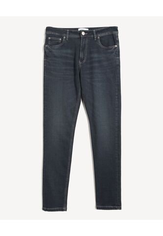Jean Skinny Tono Oscuro Con Desgastes  Para Hombre Azul Seven Seven Seven Seven
