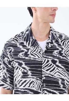 Camisa Para Hombre Manga Corta  Color Negro Marca Seven Seven #45012071