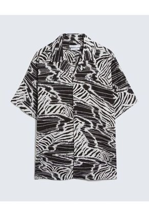 Camisa Para Hombre Manga Corta  Color Negro Marca Seven Seven #45012071