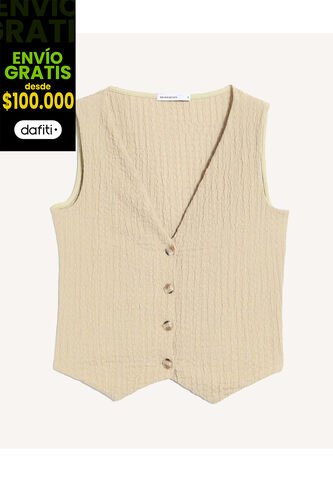 Camiseta Para Mujer Manga Sisa Moda Color Crema Marca Seven Seven #28096442 Seven Seven