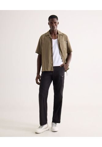 Pantalón Cargo Con Bolsillos  Para Hombre Negro Seven Seven Seven Seven