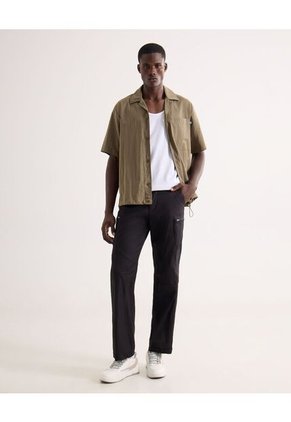 Pantalón Cargo Con Bolsillos Para Hombre Negro Seven Seven