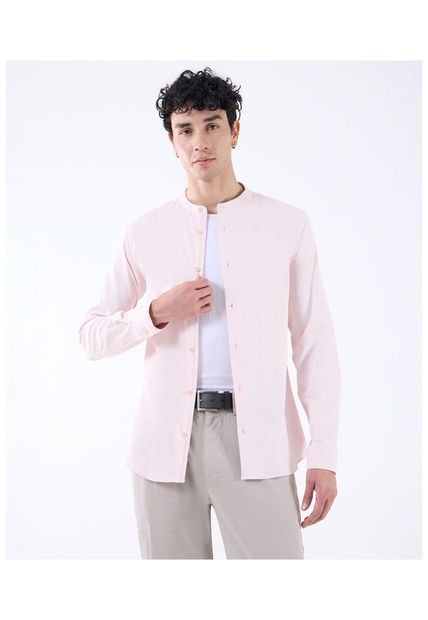 Camisa Para Hombre Manga Larga  Color Rosa  Marca Seven Seven #45012066
