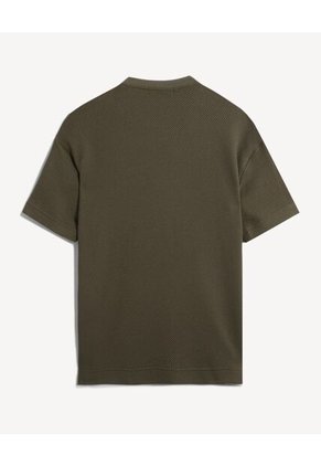 Camiseta Tejida Texturizada Oversize  Para Hombre Verde Seven Seven