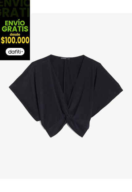 Blusa Para Mujer Manga Corta Color Negro Marca Seven Seven #28124108