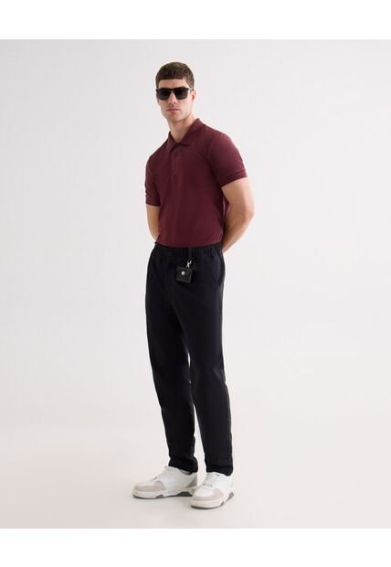 Pantalón Chino Relax Fit  Para Hombre Negro Seven Seven