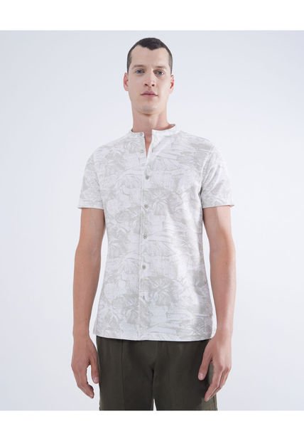 Camisa Para Hombre Manga Corta  Color Verde  Marca Seven Seven #45012044