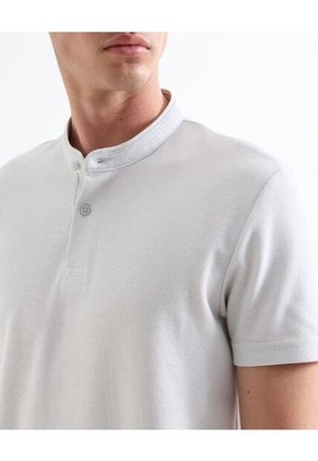 Polo Para Hombre Cuello Mao  Color Gris Claro Marca Seven Seven #45110877