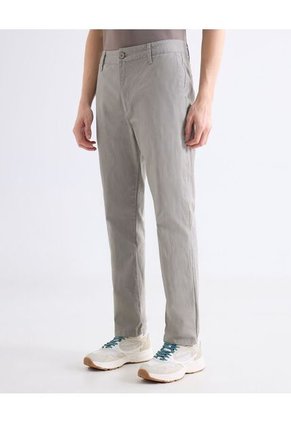 Pantalón Chino Regular  Para Hombre Gris Seven Seven
