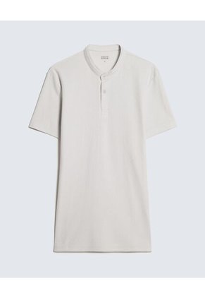 Polo Para Hombre Cuello Mao  Color Gris Claro Marca Seven Seven #45110877