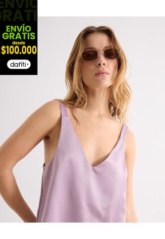 Blusa Para Mujer Manga Sisa Color Lila Marca Seven Seven #28124088 Seven Seven