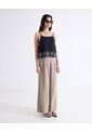 Top Bordado Con Tiras Ajustables  Para Mujer Negro Seven Seven de Seven Seven