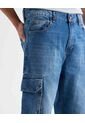 Jean Straight Cargo Tono Azul  Para Hombre Azul Seven Seven de Seven Seven