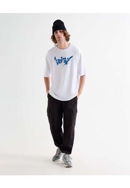Pantalón Parachute Multipocket  Para Hombre Negro Seven Seven