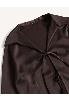 Blusa Anudado Delantero  Para Mujer Café Seven Seven