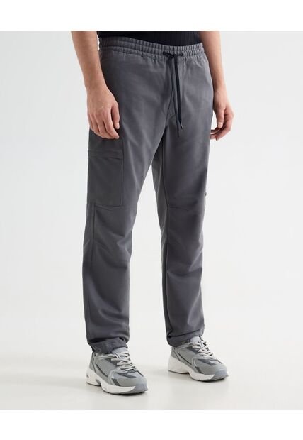 Pantalón Parachute Con Bota Ajustable  Para Hombre Gris Seven Seven