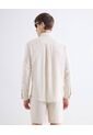 Camisa Regular Rústica  Para Hombre Crudo Seven Seven de Seven Seven