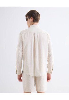 Camisa Regular Rústica  Para Hombre Crudo Seven Seven