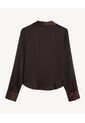 Blusa Anudado Delantero  Para Mujer Café Seven Seven de Seven Seven