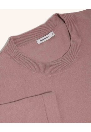 Camiseta De Punto Con Cuello Mao  Para Hombre Taupe Seven Seven