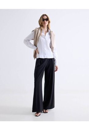 Camisa Estructurada Manga Larga  Para Mujer Blanco Seven Seven