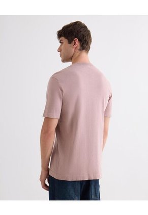 Camiseta De Punto Con Cuello Mao  Para Hombre Taupe Seven Seven