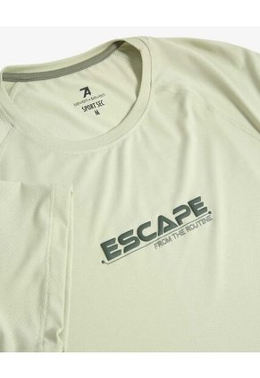 Camiseta Deportiva Estampada  Para Hombre Verde Seven Seven