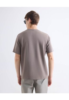 Camiseta Relaxed Fluida  Para Hombre Taupe Seven Seven