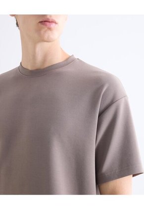 Camiseta Relaxed Fluida  Para Hombre Taupe Seven Seven