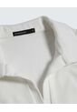 Crop Top Cuello Polo  Para Mujer Crudo Seven Seven de Seven Seven