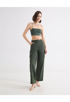 Camiseta Para Mujer Manga Sisa Moda Color Verde Marca Seven Seven #28096457