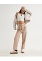 Crop Top Cuello Polo  Para Mujer Crudo Seven Seven de Seven Seven