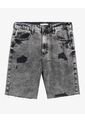 Bermuda En Denim Con Desgastes  Para Hombre Gris Seven Seven de Seven Seven