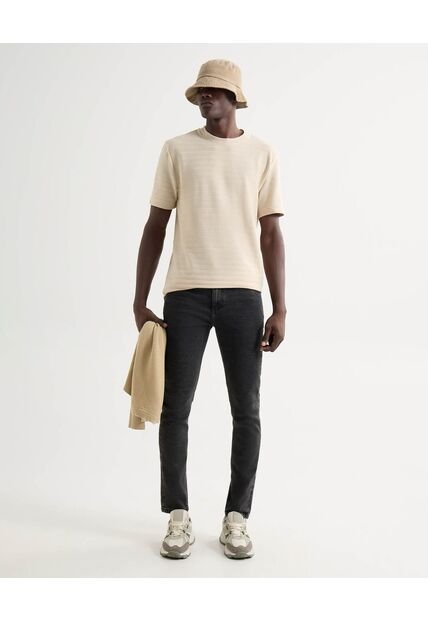 Jeans Skinny Tono Negro  Para Hombre Negro Seven Seven