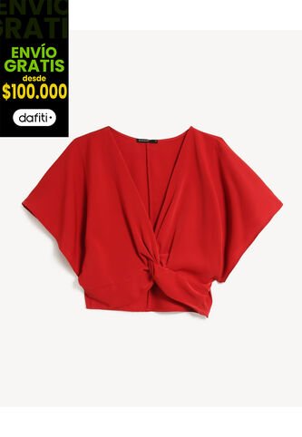 Blusa Para Mujer Manga Corta Color Rojo Marca Seven Seven #28124110 Seven Seven