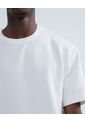 Camiseta Tejida Texturizada Oversize  Para Hombre Marfil Seven Seven de Seven Seven
